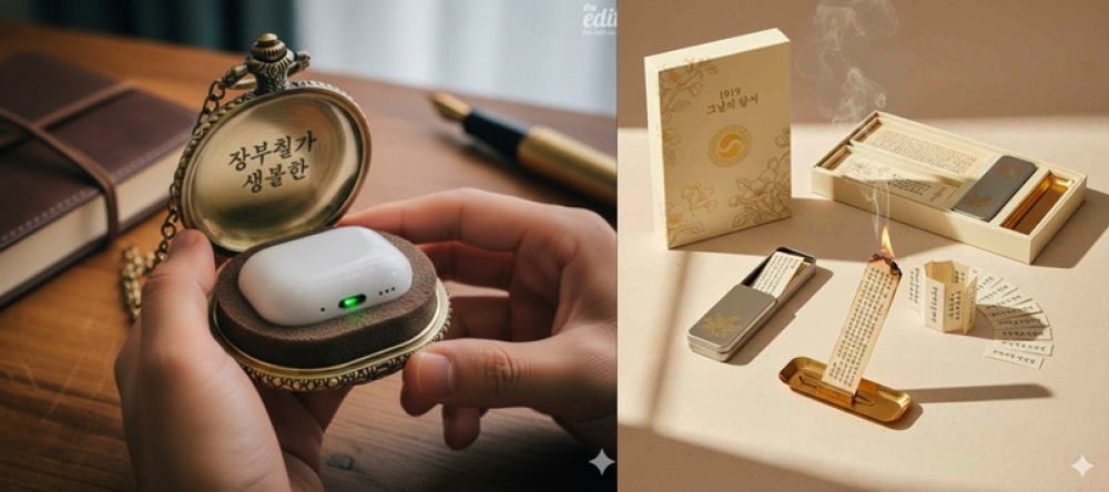 ‘회중시계형 이어폰 케이스, 3.1운동 향(香)···’ 충남 청년들이 AI로 재해석한 ‘독립운동’